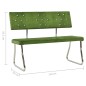 Banco 110 cm veludo verde-claro