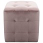 Pufe 2 pcs 30x30x30 cm veludo rosa