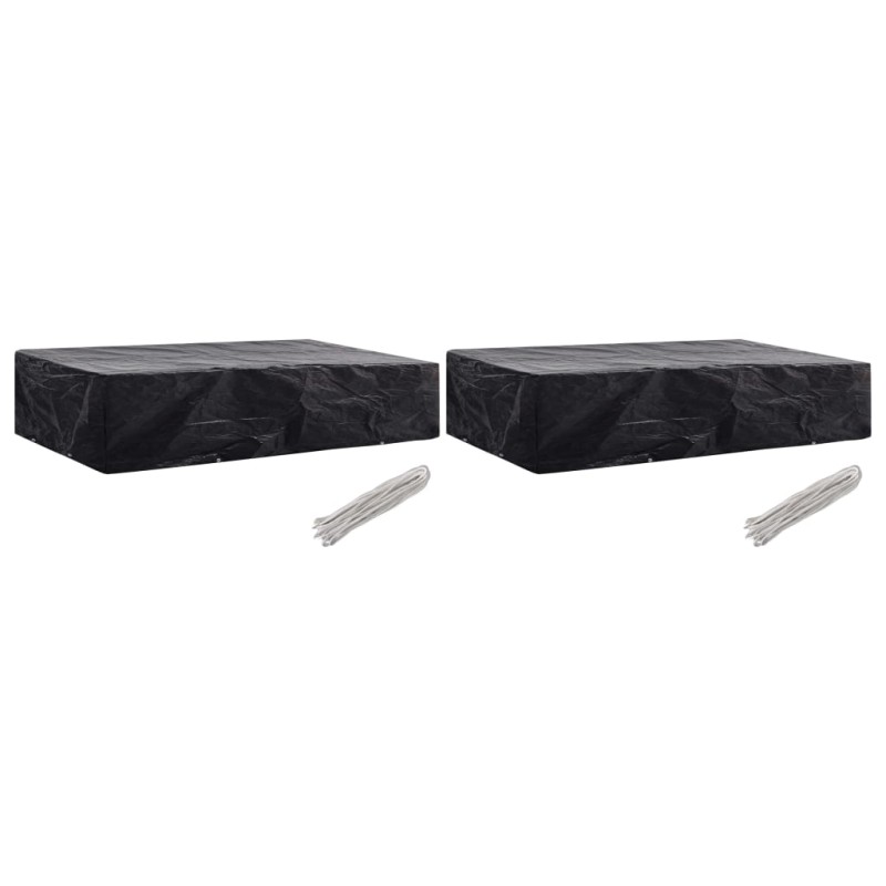 Capa para espreguiçadeira de jardim 2 pcs 8 ilhós 218x77x55 cm-Capas para móveis de jardim-Home Retail