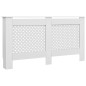 Coberturas de radiador 2 pcs 152x19x81,5 cm MDF branco