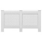 Coberturas de radiador 2 pcs 152x19x81,5 cm MDF branco