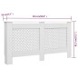 Coberturas de radiador 2 pcs 152x19x81,5 cm MDF branco