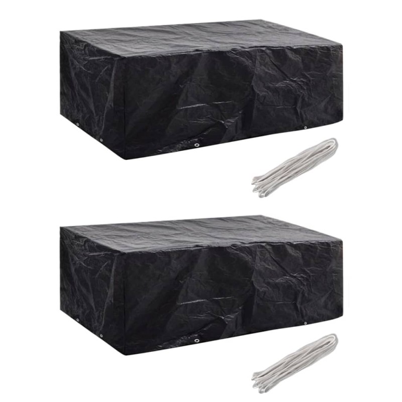 Capas para mobiliário de jardim 2 pcs 8 ilhós 200x160x70 cm-Capas para móveis de jardim-Home Retail