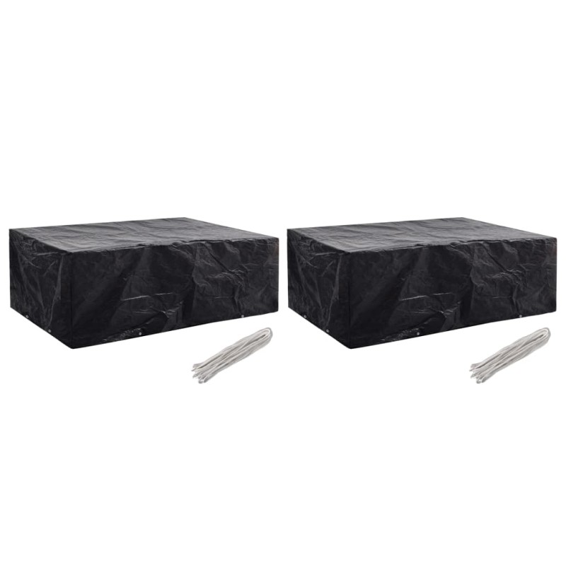 Capas para mobiliário de jardim 2 pcs 8 ilhós 242x162x100 cm-Capas para móveis de jardim-Home Retail