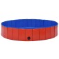 Piscina para cães dobrável 160x30 cm PVC vermelho