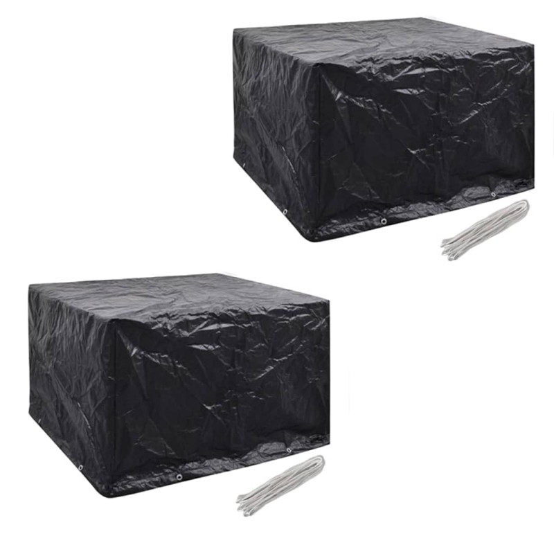 Conjunto capas p/ mobiliário jardim 2 pcs 8 ilhós 113x113 cm-Capas para móveis de jardim-Home Retail