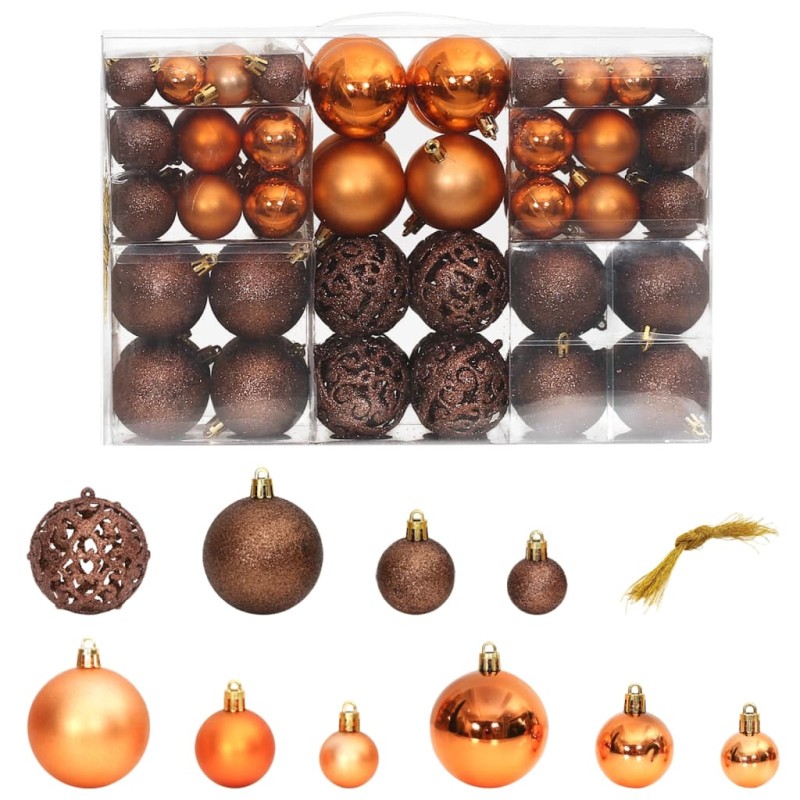 Enfeites de Natal 100 pcs 3 / 4 / 6 cm castanho-Enfeites do Feriados-Home Retail