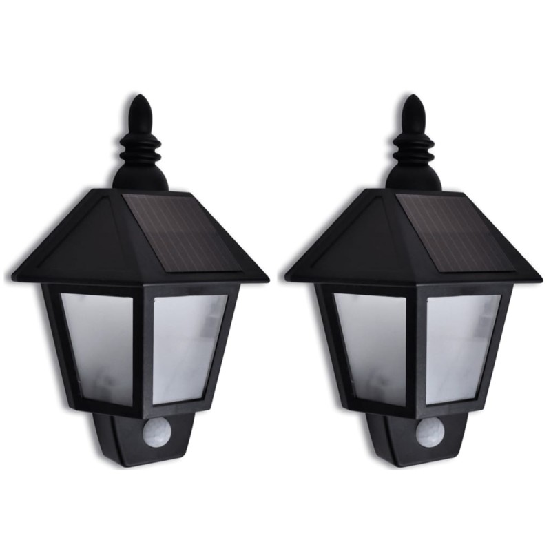 Candeeiro solar de parede com sensor de movimento 2 pcs-Iluminação de exterior-Home Retail