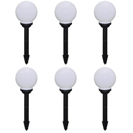 Candeeiros de exterior 6 pcs LED 20 cm com estacas de enterrar