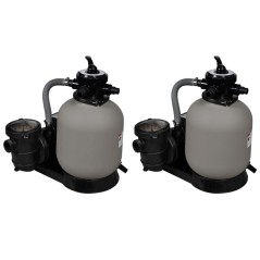 Bombas de filtragem por areia 2 pcs 600 W 17 000 l/h