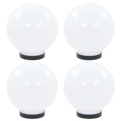 Candeeiros esféricos LED 4 pcs 20 cm PMMA