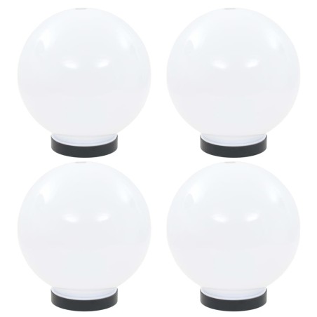 Candeeiros esféricos LED 4 pcs 20 cm PMMA