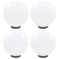 Candeeiros esféricos LED 4 pcs 30 cm PMMA