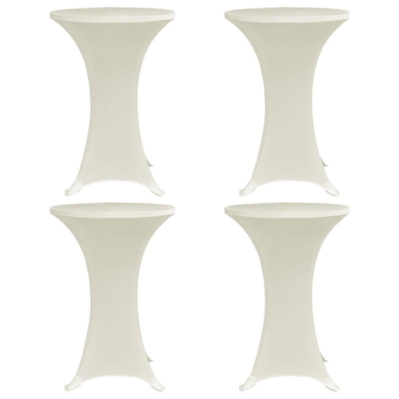 Capa para mesa de pé elástica Ø80 cm 4 pcs cor creme-Capas de sofás-Home Retail