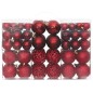 Enfeites de Natal 100 pcs 3 / 4 / 6 cm vermelho-tinto