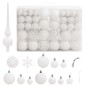 111 pcs conjunto de enfeites de Natal poliestireno branco