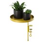 Esschert Design Tabuleiro p/ plantas redondo com braçadeira L dourado