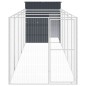 Casota p/ cães c/ parque 165x659x181 cm aço galvaniz. antracite