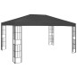 Gazebo com cordões de luzes LED 3x4 m antracite