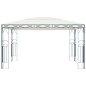 Gazebo com cordões de luzes LED 400x300 cm cor creme