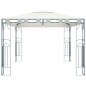 Gazebo com cordões de luzes LED 400x300 cm cor creme