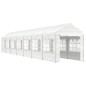 Gazebo com telhado 15,61x2,28x2,69 m polietileno branco