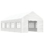 Gazebo com telhado 8,92x4,08x3,22 m polietileno branco