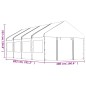 Gazebo com telhado 8,92x4,08x3,22 m polietileno branco