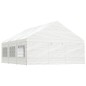 Gazebo com telhado 6,69x5,88x3,75 m polietileno branco