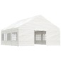 Gazebo com telhado 6,69x5,88x3,75 m polietileno branco