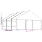 Gazebo com telhado 6,69x5,88x3,75 m polietileno branco