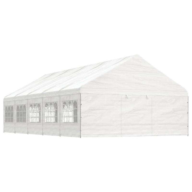 Gazebo com telhado 11,15x5,88x3,75 m polietileno branco-Toldos e gazebos-Home Retail