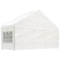 Gazebo com telhado 11,15x5,88x3,75 m polietileno branco