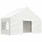 Gazebo com telhado 11,15x5,88x3,75 m polietileno branco