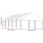 Gazebo com telhado 11,15x5,88x3,75 m polietileno branco