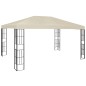 Gazebo com cordões de luzes LED 3x4 m cor creme