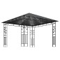 Gazebo c/ mosquiteiro e cordões luzes LED 3x3x2,73m antracite