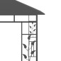 Gazebo c/ mosquiteiro e cordões luzes LED 3x3x2,73m antracite