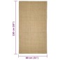 Tapete de sisal para poste arranhador 80x150 cm