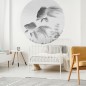 WallArt Papel de parede circular "Two Goldfish" 190 cm