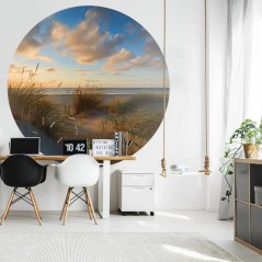 WallArt Papel de parede circular "Beachlife" 190 cm