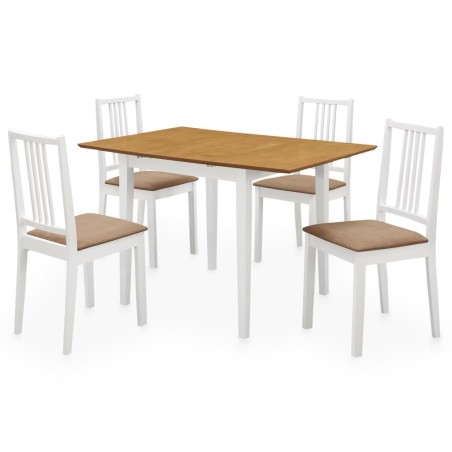 5 pcs conjunto de jantar MDF branco