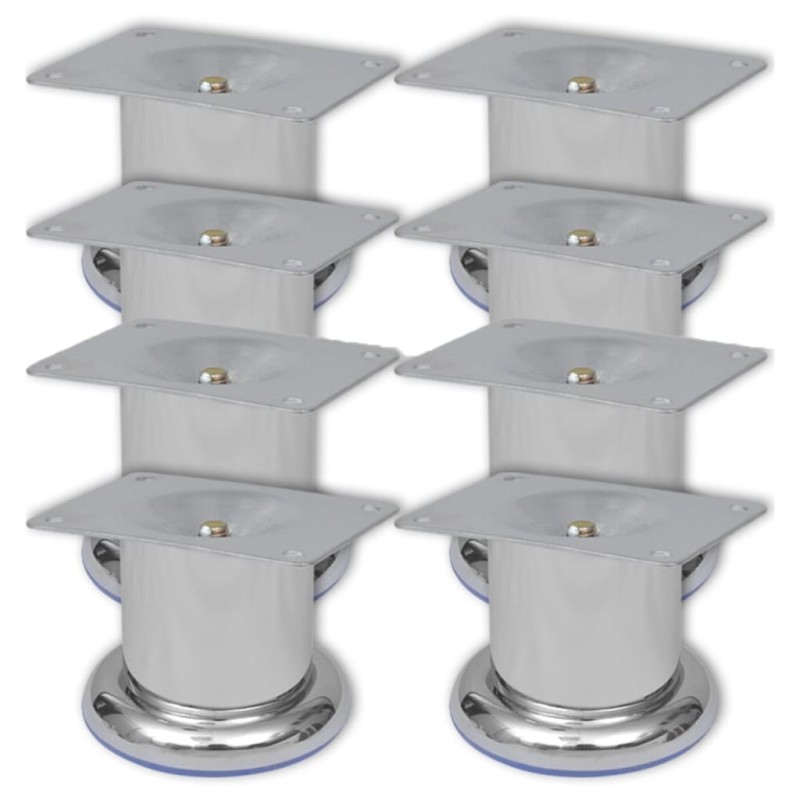 Pés para sofá redondos 8 pcs 60 mm cromado-Suportes para cadeiras e sofás-Home Retail