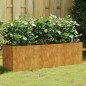 Canteiro elevado de jardim 120x40x40 cm aço corten