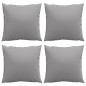 Almofadas decorativas 4 pcs 40x40 cm tecido cinza