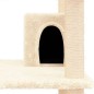 Árvore para gatos c/ postes arranhadores sisal 162 cm cor creme