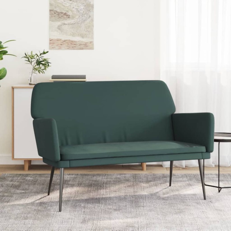 Banco 108x79x79 cm veludo verde-escuro-Bancos-Home Retail