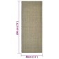 Tapete de sisal p/ poste arranhador 80x200 cm cinza-acastanhado