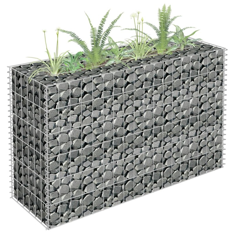 Canteiro elevado/cesto gabião 90x30x60 cm aço galvanizado-Vasos e floreiras-Home Retail