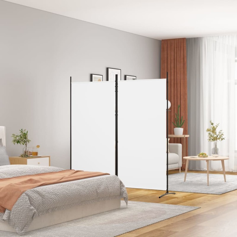 Divisória de quarto com 2 painéis 175x180 cm tecido branco-Biombos-Home Retail